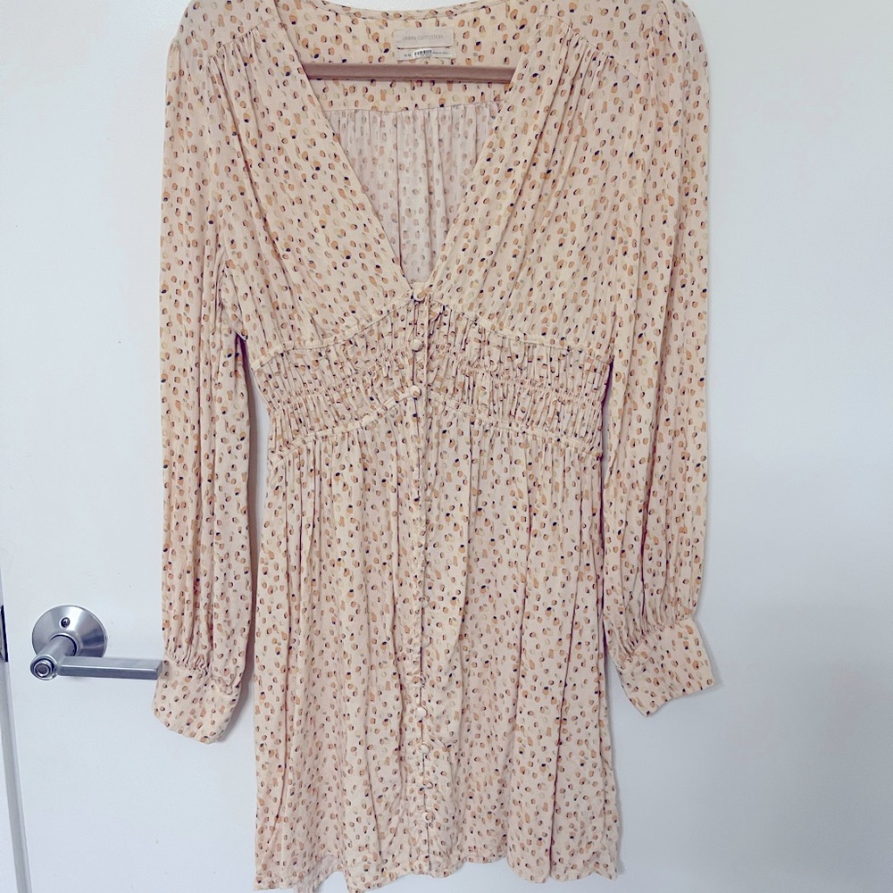 Free People long sleeve dress with tie waist